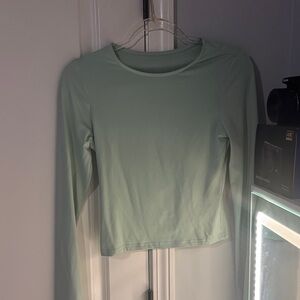 Elegant Mint Long Sleeve Women's Top
